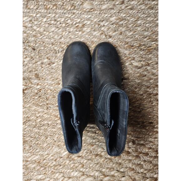 Keen Kate Womens Mid Boots Size 7.5 Black Leather Zip Fashion Ankle Biker - Picture 11 of 13